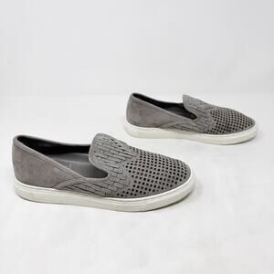 [Vince Camuto] Bristie Suede Leather Perforated Woven Slip On Sneakers Size 8.5